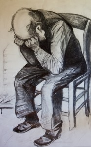 Old Man With Head In Hands (orig. by Van Gogh) 